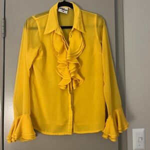 The Hippie Shake Yellow Floral Button Down